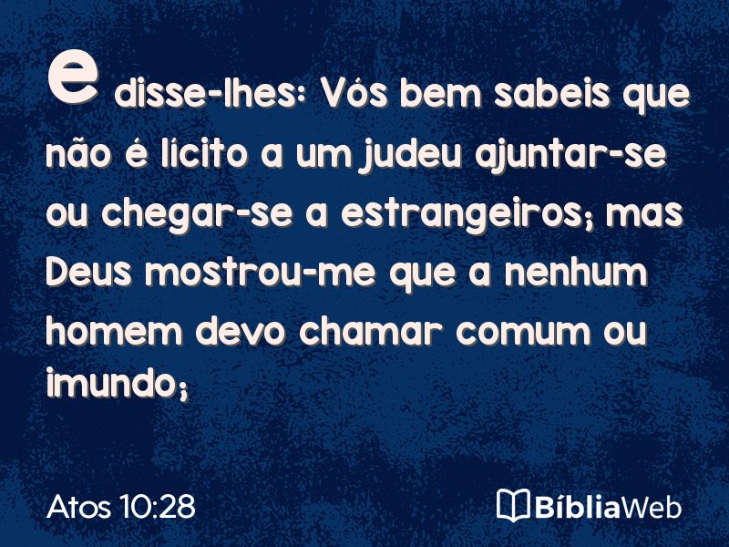 Atos 10:28 em imagem para compartilhar