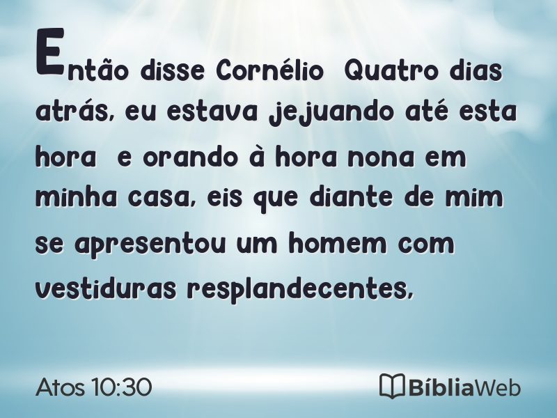Atos 10:30 em imagem para compartilhar