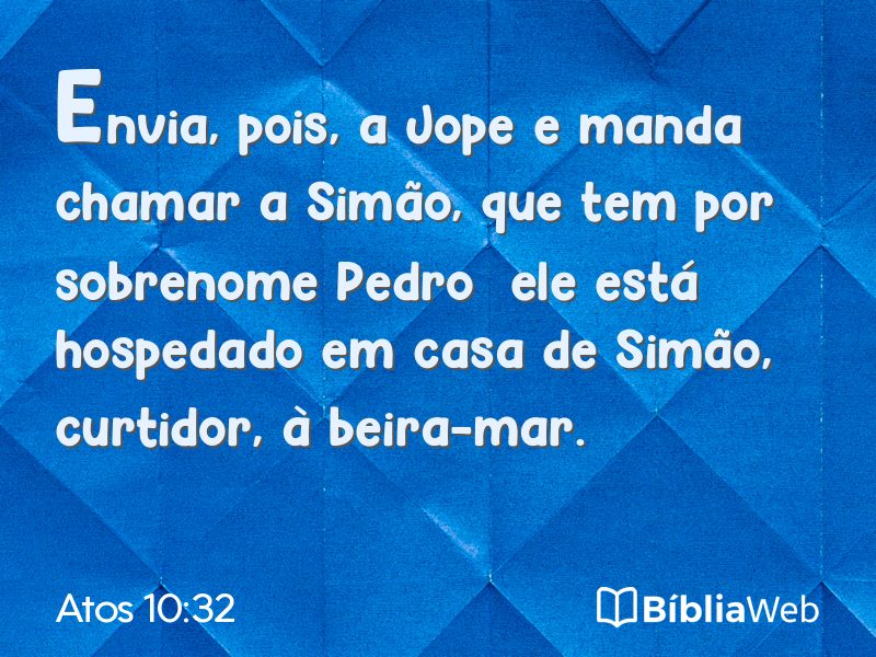 Atos 10:32 em imagem para compartilhar