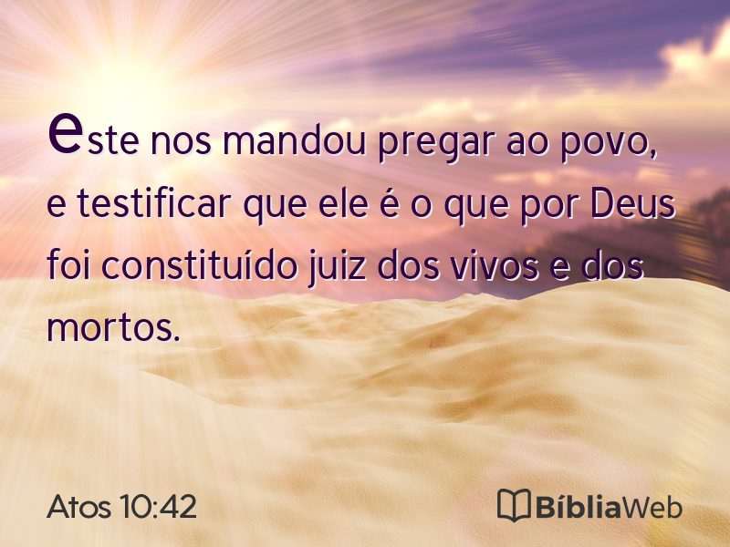 Atos 10:42 em imagem para compartilhar