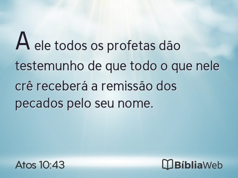 Atos 10:43 em imagem para compartilhar