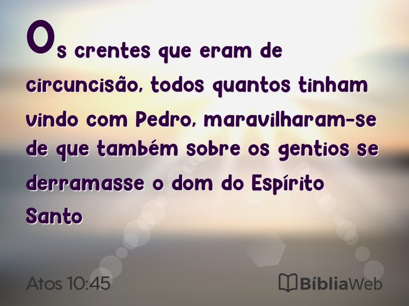 Atos 10:45 em imagem para compartilhar