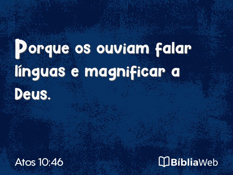 Atos 10:46 em imagem para compartilhar
