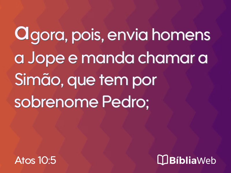 Atos 10:5 em imagem para compartilhar
