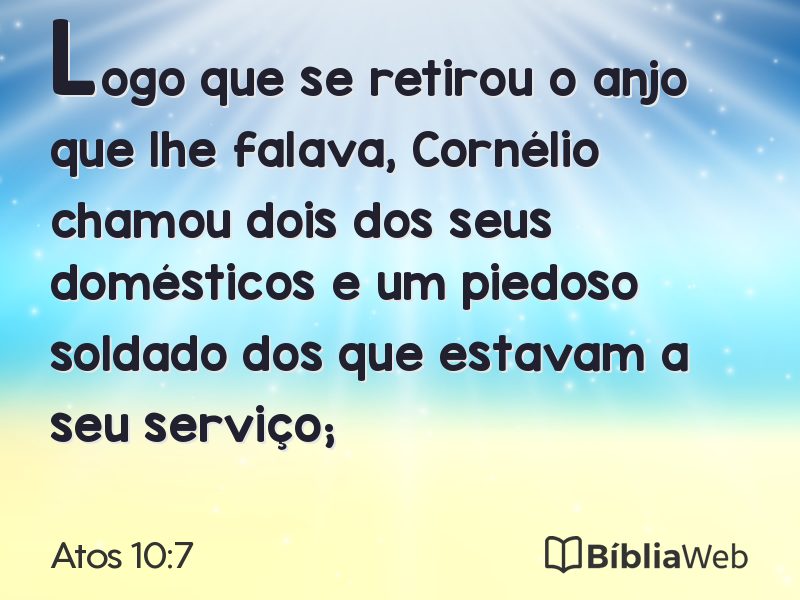 Atos 10:7 em imagem para compartilhar