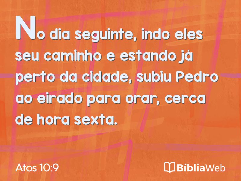 Atos 10:9 em imagem para compartilhar
