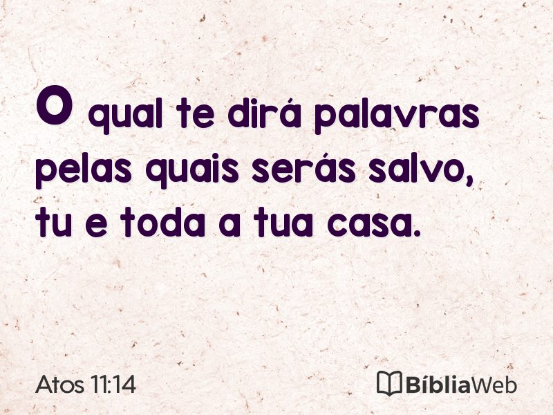 Atos 11:14 em imagem para compartilhar