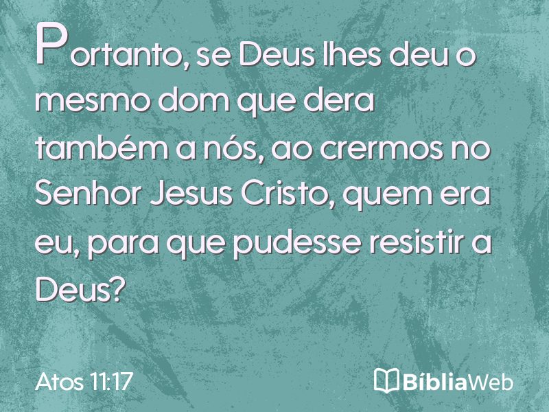 Atos 11:17 em imagem para compartilhar