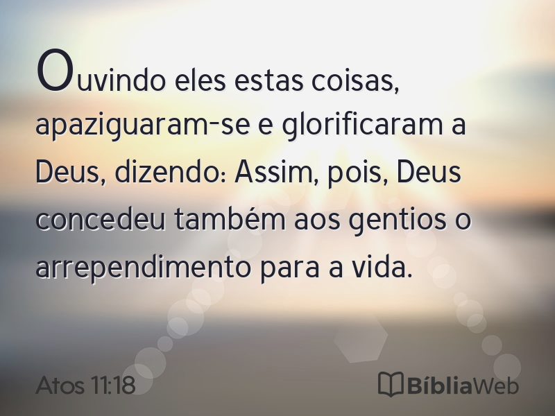 Atos 11:18 em imagem para compartilhar