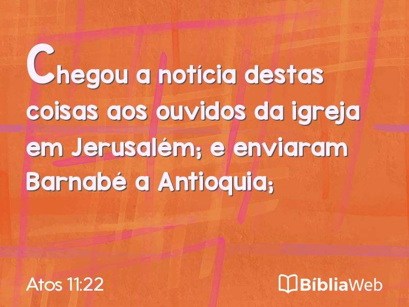 Atos 11:22 em imagem para compartilhar