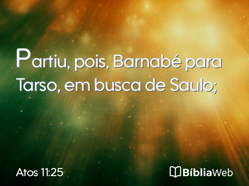 Atos 11:25 em imagem para compartilhar