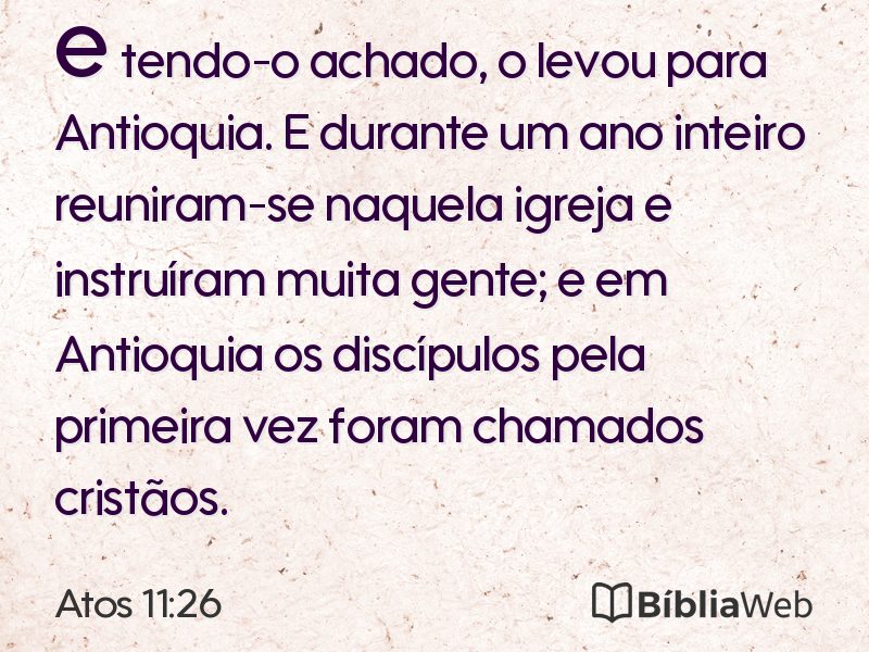 Atos 11:26 em imagem para compartilhar
