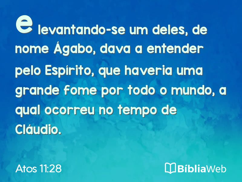 Atos 11:28 em imagem para compartilhar