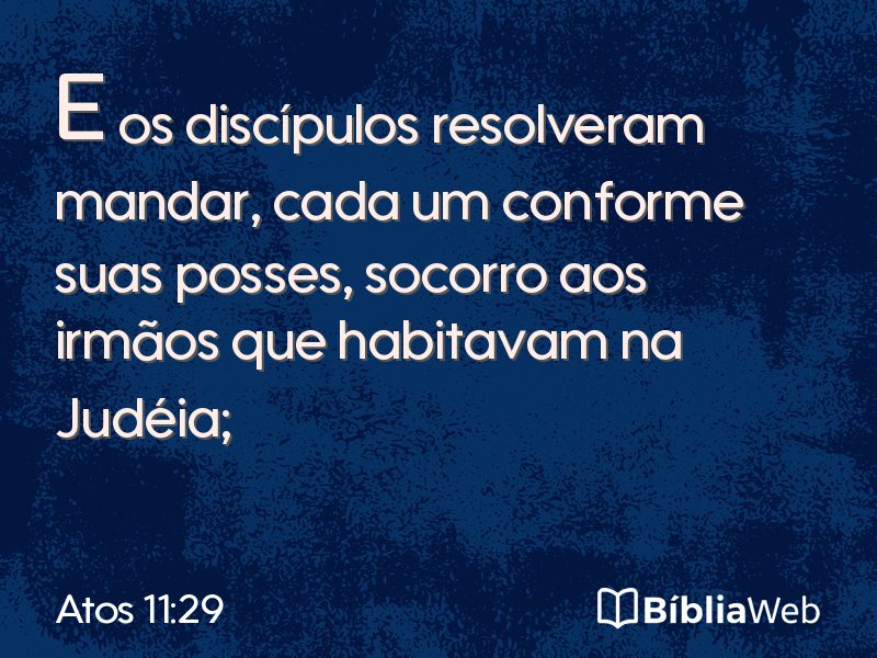 Atos 11:29 em imagem para compartilhar