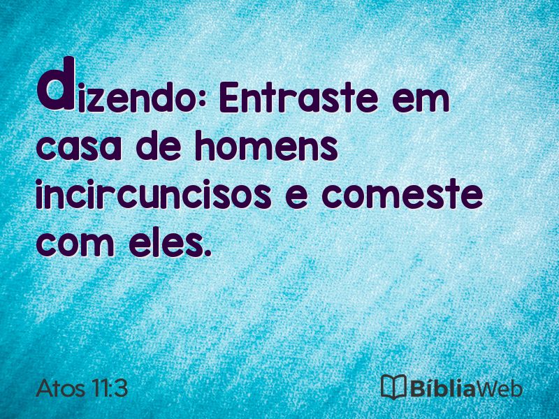 Atos 11:3 em imagem para compartilhar