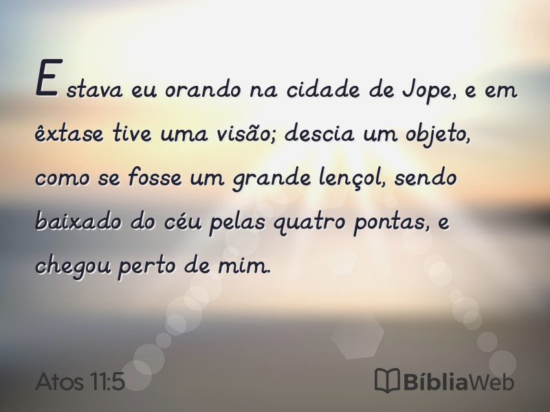 Atos 11:5 em imagem para compartilhar