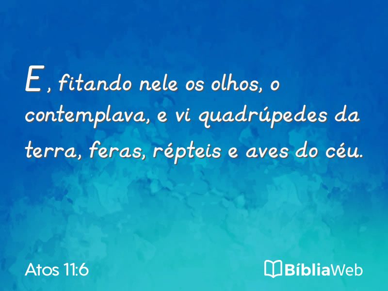 Atos 11:6 em imagem para compartilhar