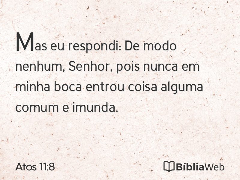Atos 11:8 em imagem para compartilhar
