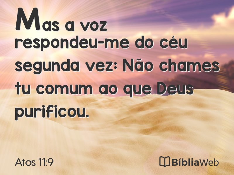 Atos 11:9 em imagem para compartilhar