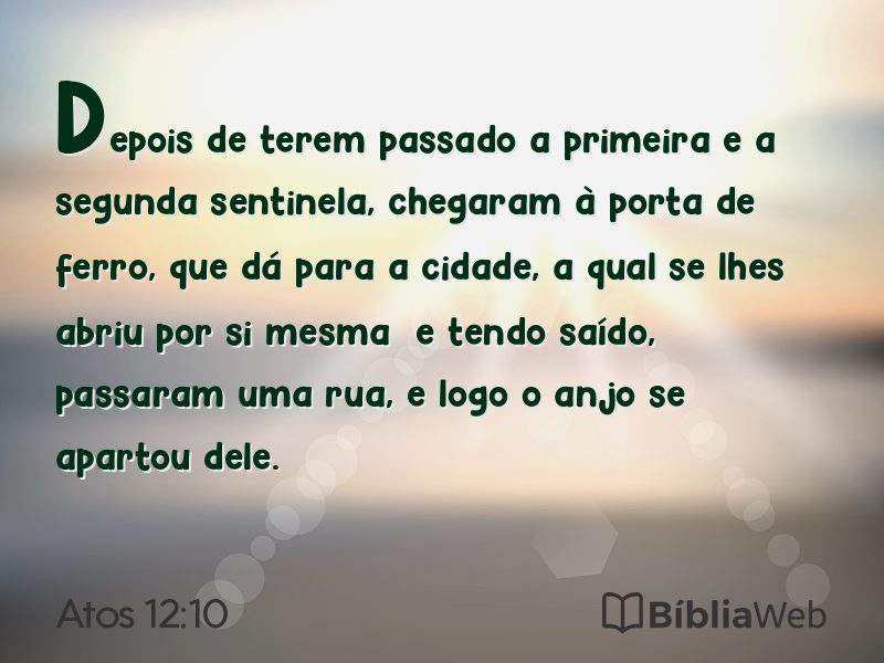 Atos 12:10 em imagem para compartilhar