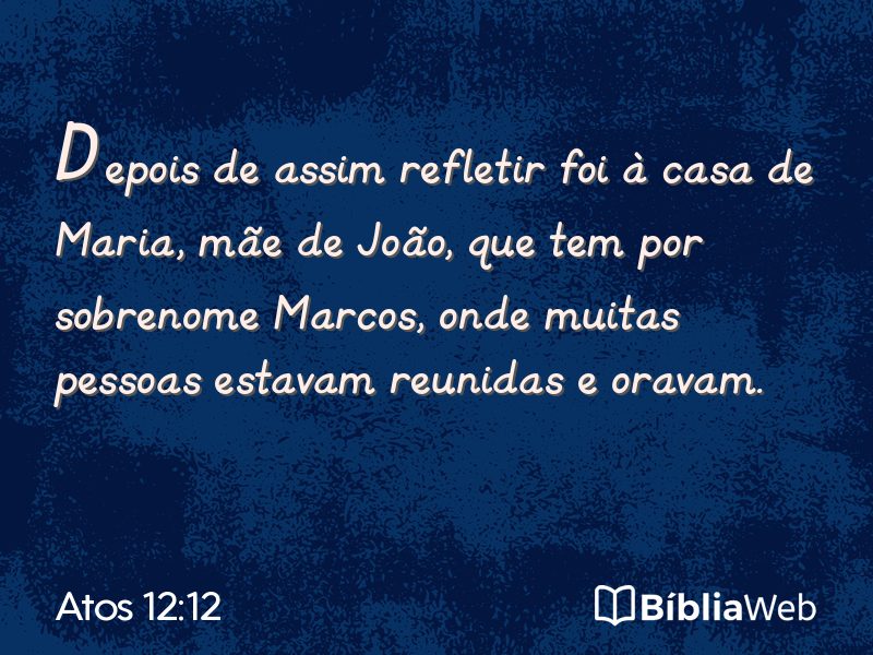 Atos 12:12 em imagem para compartilhar