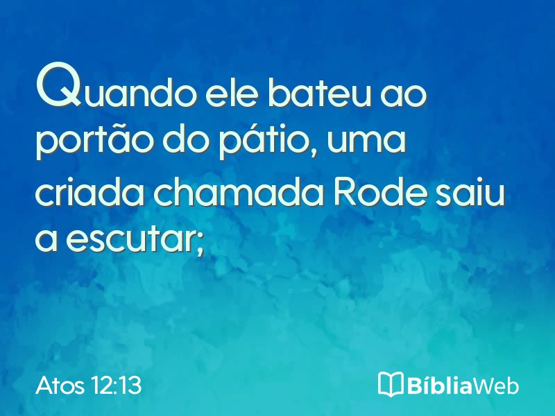 Atos 12:13 em imagem para compartilhar