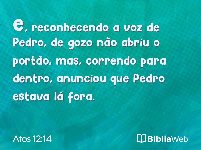 Atos 12:14 em imagem para compartilhar