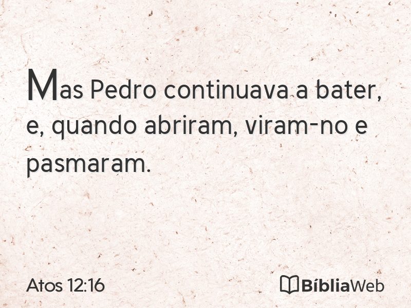 Atos 12:16 em imagem para compartilhar