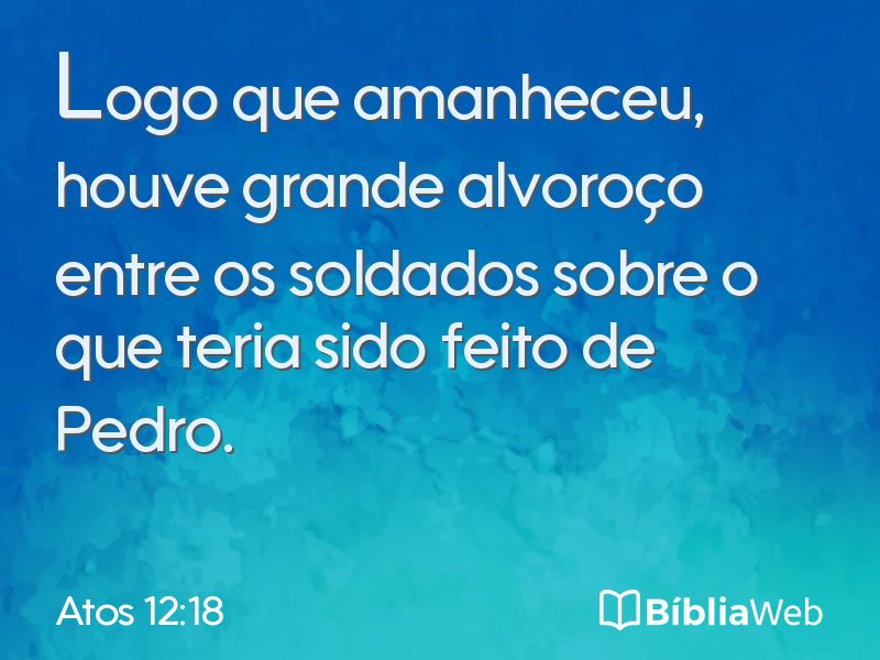 Atos 12:18 em imagem para compartilhar