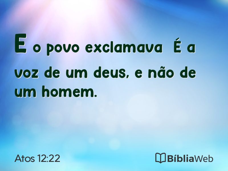Atos 12:22 em imagem para compartilhar