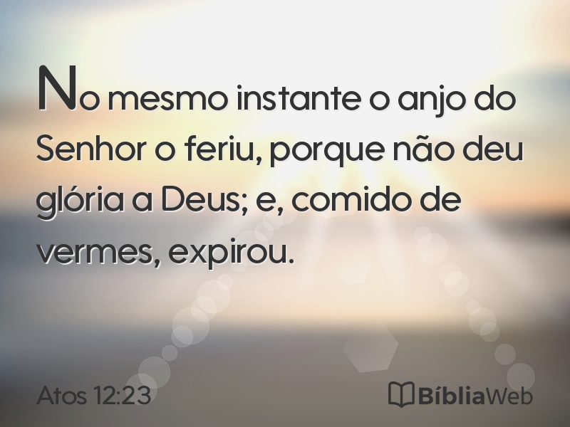 Atos 12:23 em imagem para compartilhar