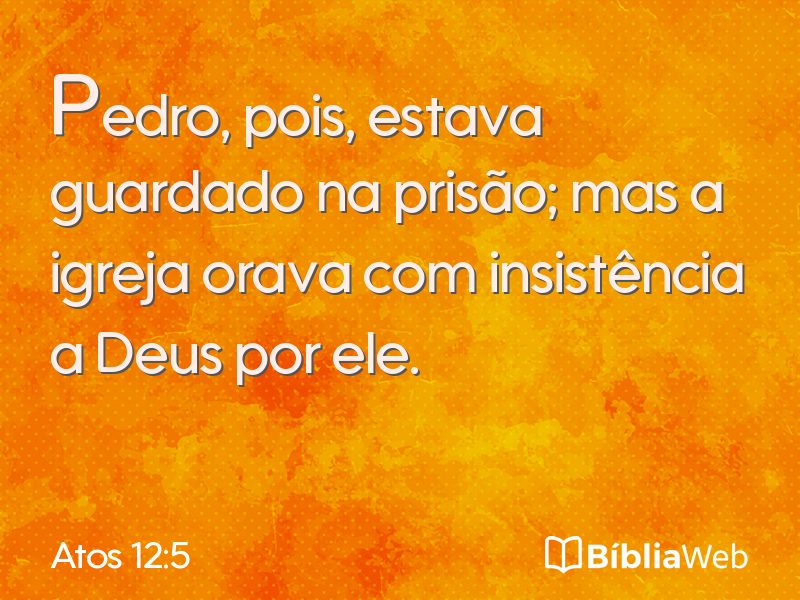 Atos 12:5 em imagem para compartilhar