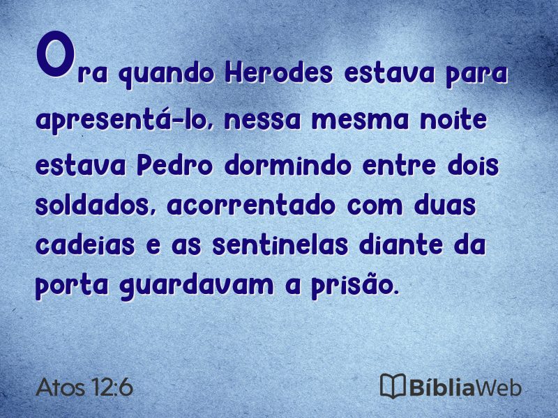 Atos 12:6 em imagem para compartilhar
