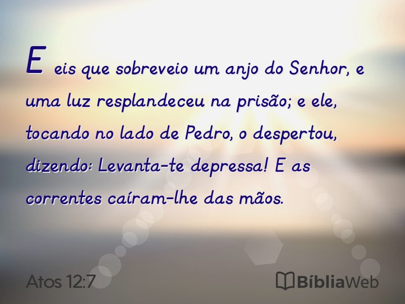 Atos 12:7 em imagem para compartilhar