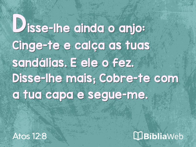 Atos 12:8 em imagem para compartilhar
