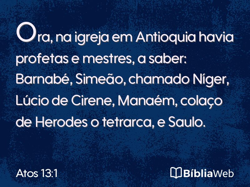 Atos 13:1 em imagem para compartilhar