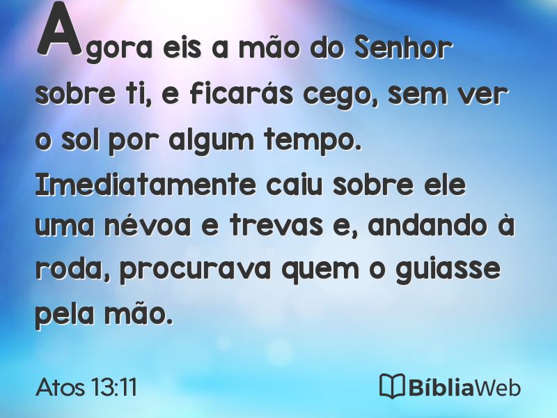 Atos 13:11 em imagem para compartilhar