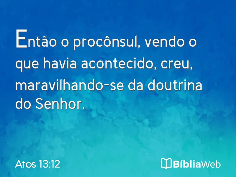 Atos 13:12 em imagem para compartilhar