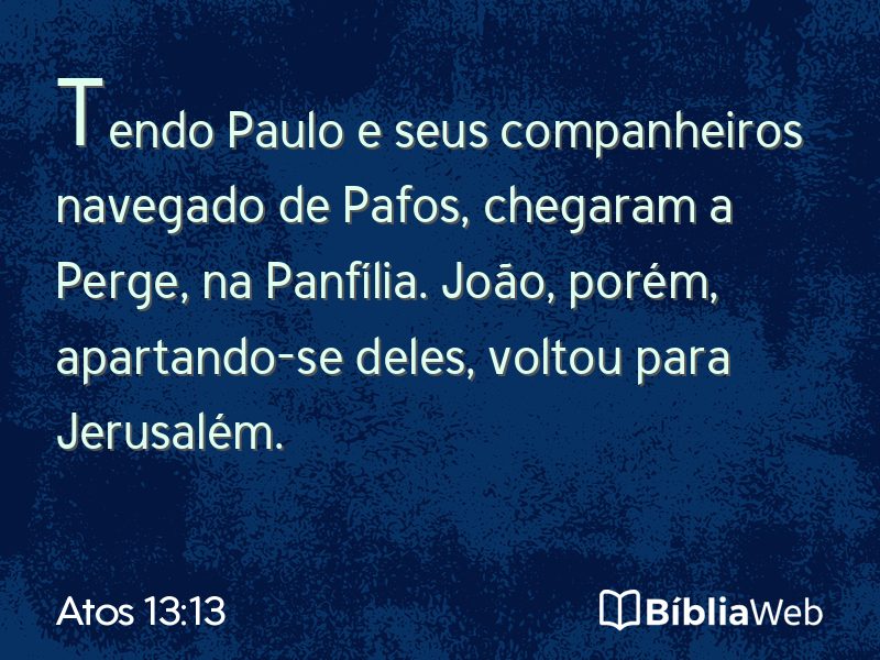Atos 13:13 em imagem para compartilhar
