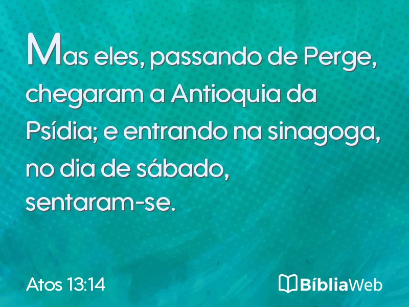 Atos 13:14 em imagem para compartilhar