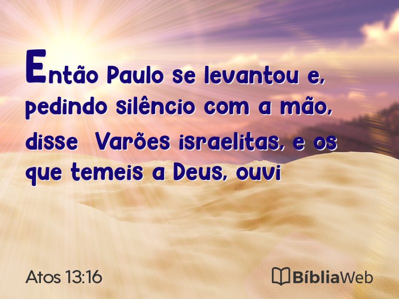 Atos 13:16 em imagem para compartilhar