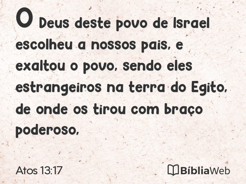 Atos 13:17 em imagem para compartilhar