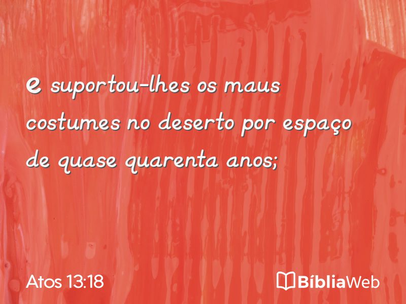 Atos 13:18 em imagem para compartilhar
