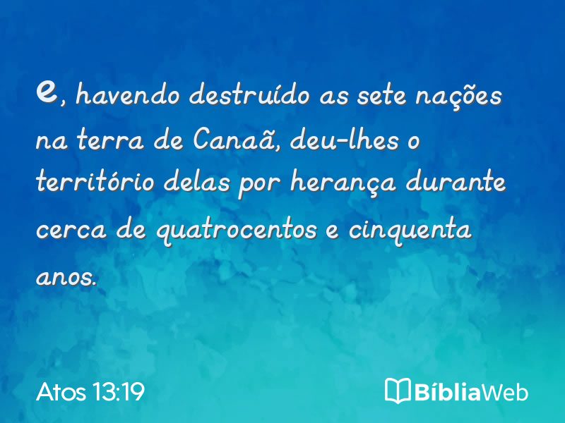 Atos 13:19 em imagem para compartilhar