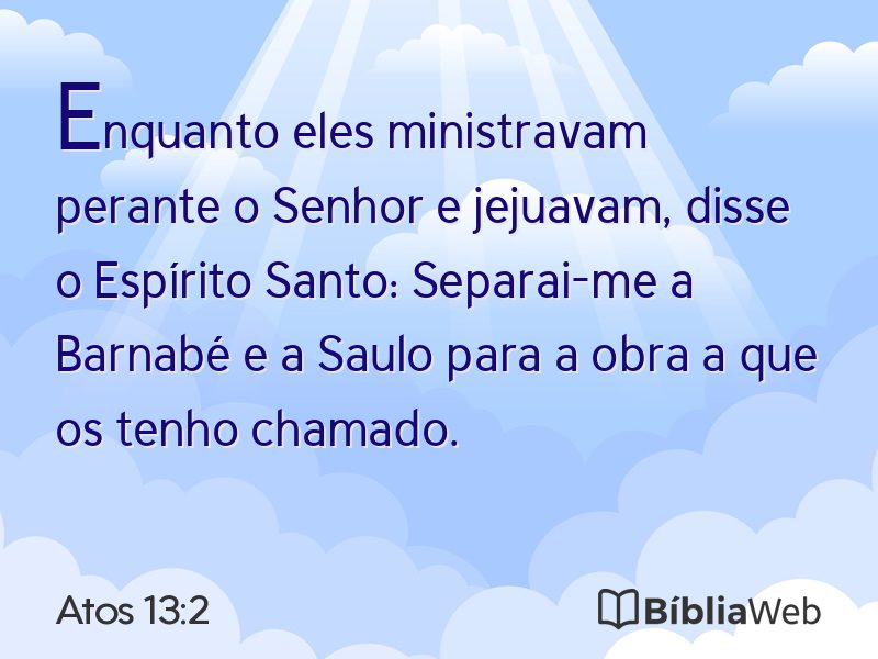 Atos 13:2 em imagem para compartilhar