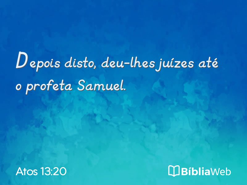 Atos 13:20 em imagem para compartilhar