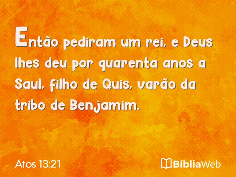 Atos 13:21 em imagem para compartilhar