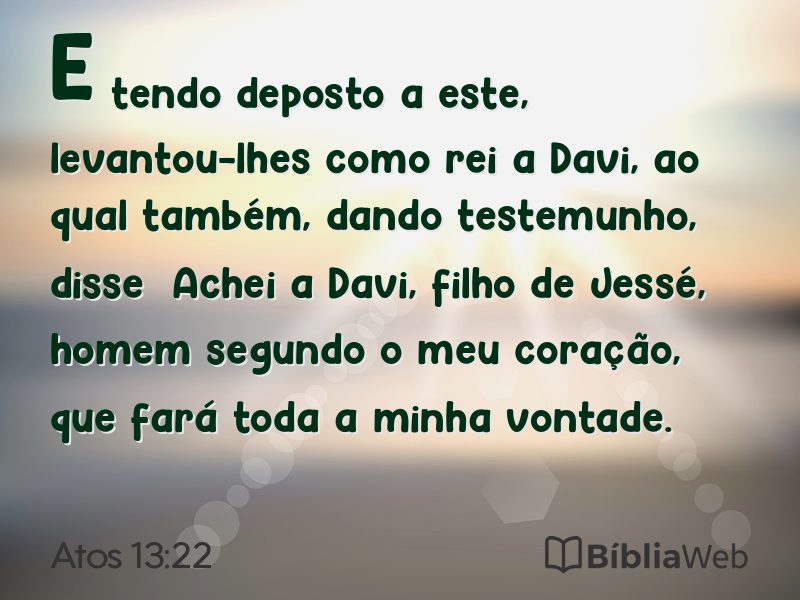 Atos 13:22 em imagem para compartilhar