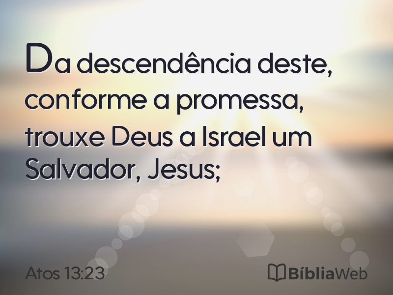 Atos 13:23 em imagem para compartilhar