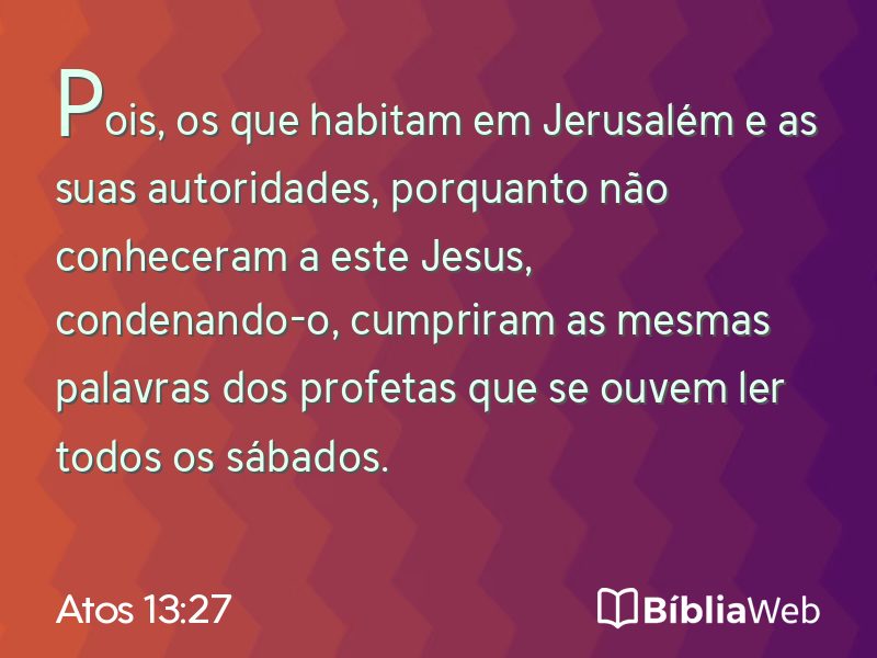 Atos 13:27 em imagem para compartilhar